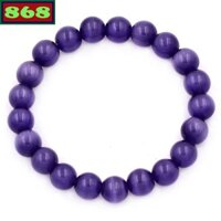 Chuỗi tay đá mắt mèo tím 8 ly 21 hạt CDTMMT821, vòng chuỗi đeo tay