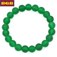 Chuỗi tay đá xanh lá mờ 8 ly - Vòng chuỗi phong thủy - Hợp mệnh Mộc, Hỏa