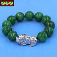 Chuỗi tay đá xanh sơn thủy 16 ly tỳ hưu, vòng tay chuỗi hạt