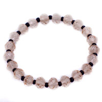 Chuỗi tay pha lê Nâu cắt giác 8 ly phối Thạch anh đen CTFLNGTAE8 - Vòng chuỗi phong thủy - Không kèm hộp
