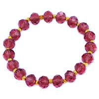 Chuỗi tay Pha lê nâu đỏ cắt giác 8 ly phối hạt CTFLNOGBVK8 - Vòng chuỗi phong thủy - Không kèm hộp
