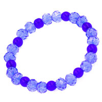 Chuỗi tay pha lê xanh dương cắt giác 8 ly CTFLXDGHFLXD8 - Vòng chuỗi phong thủy - Không kèm hộp