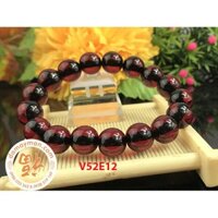 Chuỗi Tay Phong Thủy Hổ Phách Đỏ Nhân Tạo 12 li