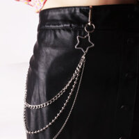 Chuỗi thắt lưng punk hip-hop  ngôi sao 5 cánh belt chain for man and woman