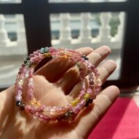 Chuỗi tourmaline đa sắc mini