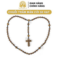 Chuỗi tràng mân côi 50 hạt trầm hương thánh giá công giáo đeo cổ đeo tay cầu nguyện Trầm Hương Hà Xá