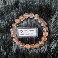 Chuỗi Vòng Tay Thạch Anh Tóc Vàng Nâu Thiên Nhiên – MS: 922383