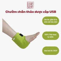 Chườm Nóng Bàn Chân Cáp USB Thảo Mộc Vạn An Giảm Cước Lạnh, Tê Bì Bàn Chân