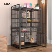 Chuồng 2-4 tầng cho mèo 2 màu đen trắng và hồng kèm hình thật shop chụp Chuồng thú cưng Nhà mèo trong nhà Lồng vững chắc