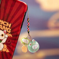 Chuông Âm Thanh Nước Nhật Bản Kiyomizu Đền Chuông Yushou Mặt Dây Chuyền Tưởng Tượng Mắt Mèo May Mắn Mèo Nước Âm Thanh Chuông Điện Thoại Di Động Mặt Dây Chuyền Nhật Bản