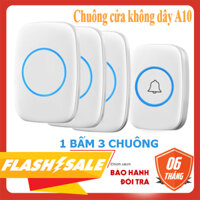 Chuông bấm cửa không dây A10 -  Bảo hành 6 tháng . Nút nhấn chống nước - 36 kiểu nhạc