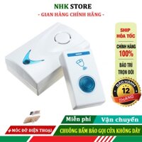 Chuông Bấm Gọi Cửa Không Dây, Chuông Báo Cửa Ra Vào - Loa Cắm Điện, Nút Nhấn Dùng Pin, Âm Lớn, Bắt Sóng xa