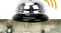 Chuông bấm Halli Galli để bàn chất liệu inox tiện lợi BA981, Đường kính 8.5 cm