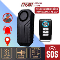 Chuông báo động chống trộm xe máy thông minh CTFAST-SP22R,cảm biến tích hợp điều khiển từ xa hỗ trợ tìm xe - Hàng loại 1