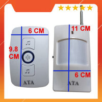 Chuông báo khách báo trộm bằng cảm ứng không dây ATA AT-338 - tiếng chuông hay- kết nối thêm với nút nhấn, cửa từ.
