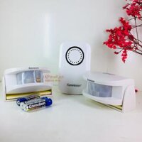 Chuông báo khách cảm ứng hồng ngoại 2 mắt cảm ứng 1 chuông không dây Kawasan I287B-D28