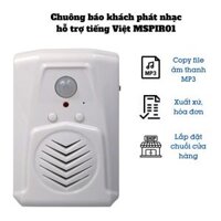 Chuông Báo Khách Gắn Cửa Phát Nhạc Hỗ Trợ Tiếng Việt MSPIR01 Cho Nhà Hàng Cửa Hàng (Hóa đơn)
