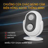 Chuông báo khách hồng ngoại không dây, chuông cảm biến báo khách C9PLUS