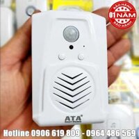Chuông báo khách phát lời chào tiếng việt không dây ATA AT-339 (ghi âm lời thông báo phát theo ý)(có còi hú báo động(dùng pin hoặc điện)(cảm ứng hồng ngoại phát hiện người)(thông báo ngay trên thiết bị)
