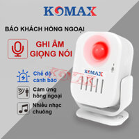 Chuông báo khách tự động KOMAX hỗ trợ ghi âm tiếng Việt, âm thanh lớn, tích hợp hồng ngoại không dây