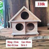 Chuồng bồ câu gỗ 3 lỗ nuôi thả