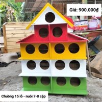 Chuồng chim bồ câu gỗ nhiều màu nuôi tối đa 8 cặp