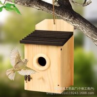 Chuồng Chim Ngoài Trời Tổ Chim Bằng Gỗ Treo Ngoài Trời Nuốt Cánh, Vẹt, Hộp Nuôi, Trang Trí Sân Vườn, Cho Chim Ăn, Nhà Ch