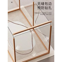 Chuồng chó gỗ nguyên khối hình nấm, hàng rào chống chặn liền mạch, chuồng chó nhỏ trong nhà, hàng rào trong suốt