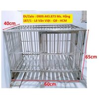 Chuồng Chó Inox Cao Cấp 60x40x65cm - CCO46I -
