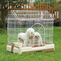 Chuồng chó, thỏ bằng nhựa cao cấp-Lồng chó mái nhọn,mái bằng