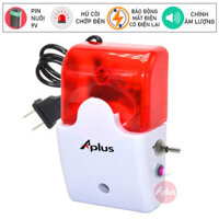 Chuông còi báo mất điện 1 pha 220v đèn cảnh báo Aplus MD-1P (Cảnh báo có điện hoặc mất điện) (hú còi inh ỏi rất to có chớp đèn, chỉnh được âm lượng)