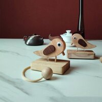 Chuông cửa bằng gỗ Sáng tạo Thiết kế chim gõ kiến Sân Chuông gió Tân gia Quà tặng Cửa hàng-Mở trang trí nội thất