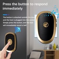 Chuông cửa điện tử đường dài thông minh, người gọi không dây cho người già, chuông cửa âm nhạc đầy màu sắc