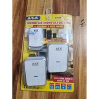 Chuông Cửa Đôi Không Dây 1 Nút Nhấn 2 Chuông ATA AT-913MA (1 Bộ Gồm 1 Nút Bấm + 2 Chuông)