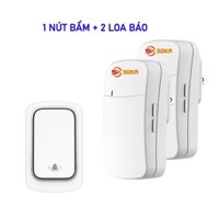 Chuông cửa không dây 2 chuông báo không dùng pin