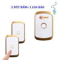 Chuông cửa không dây 2 nút bấm soka A20 màu gold