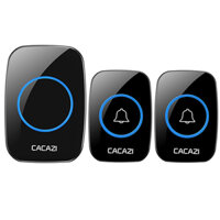 Chuông cửa không dây 2 nút bấm Cacazi A10 màu đen