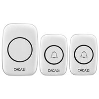 Chuông cửa không dây 2 nút bấm Cacazi A10 màu trắng