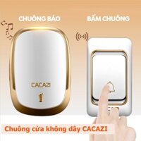 Chuông Cửa Không Dây CACAZI 36 kiểu nhạc Cao Cấp K01 K02 Chuông gọi người nhà chống nước bắt tín hiệu khoảng cách 300m