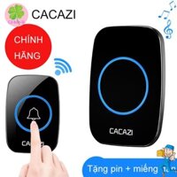 Chuông Cửa Không Dây CACAZI Nút Nhấn Có 36 Tiếng Chuông, 4 Nút Chỉnh Âm Lượng, Khoảng Cách 300m
