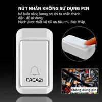 Chuông cửa không dây chống nước không dùng pin CACAZI cao cấp
