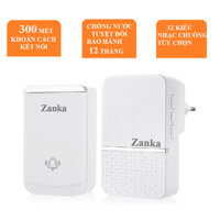 Chuông cửa không dây chống nước Zanka 32 kiểu chuông