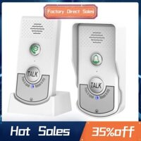 Chuông cửa không dây đường dài 2.4G Điện thoại liên lạc Chuông cửa âm thanh 2 chiều Người gửi giọng nói & Reciever cho cuộc gọi khách sạn bệnh viện Dễ dàng cài đặt (B)