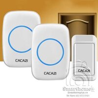 Chuông Cửa Không Dây Không Pin 1 Nút Bấm 2 Loa Chuông Cacazi SHP-CA2