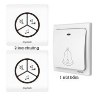 Chuông Cửa Không Dây Không Dùng Pin Thông Minh Chống Nước LINPTECH - 1 nút  2 loa