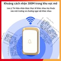 Chuông Cửa Không Dây Thông Minh CTFAST CAZI - 01, Màu Sắc Sang Trọng, Chống Nước, Khoảng Cách Sử Dụng Hiệu Quả 300 Mét