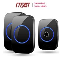 Chuông Cửa Không Dây Thông Minh CTFAST CT-02 (1 Nút Bấm, 2 Chuông), Chống Nước, Khoảng Cách 300 Mét