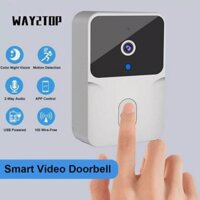 Chuông cửa không dây WAY2TOP, Lắp đặt dễ dàng Chuông cửa Video thông minh tầm nhìn ban đêm hồng ngoại, Camera an ninh truy cập từ xa HD Liên lạc Video Wifi Chuông cửa Video