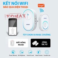 CHUÔNG CỬA WIFI DÙNG APP TUYA DB68W, Chuông cửa kiêm chống trộm wifi DB68W