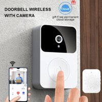 Chuông Cửa WIFI Thông Minh Hd Không Dây Có Thể Sạc Lại Chống Nước 166°Góc Rộng